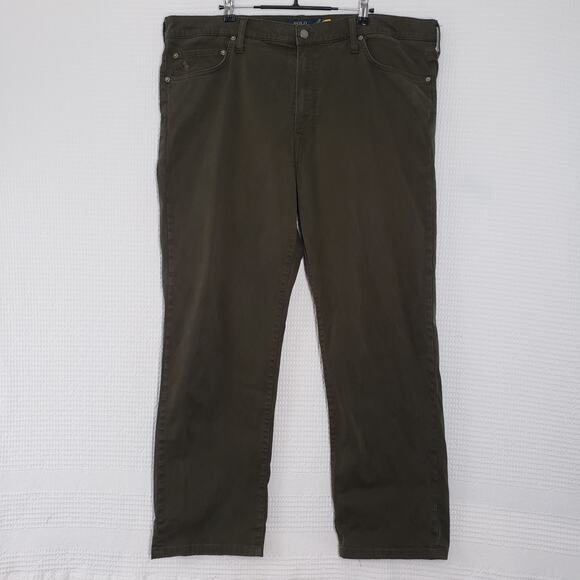 Polo by Ralph Lauren Other - Polo Ralph Lauren Varick Slim Straight Stretch Sateen Pant Mens 40x38 Tall Green